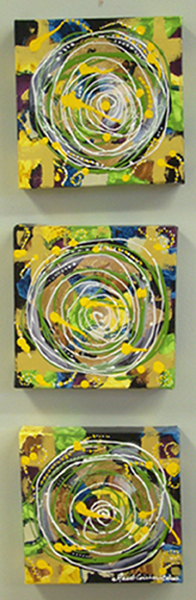 Green and Yellow Triptych